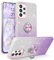 YINLAI für Samsung Galaxy A52 Hülle Glitzer Handyhülle Samsung A52S mit 360 Grad Ring Halter Handy Hüllen Bling Diamond Rhinestone Stilvolle Crystal Cover Case für Samsung A52/A52S, Farbverlauf Lila