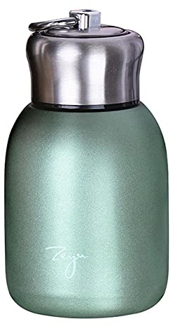 Bouteille d'eau isotherme, mini bouteille isotherme portable en acier inoxydable, étanche, pour eau chaude et froide, 300 ml(Vert)