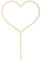 PartyDeco KPT65-100 Wooden Heart Topper-Approx. 23 cm