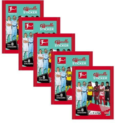Topps Bundesliga Sticker 2021/2022 (5x Stickertüten)