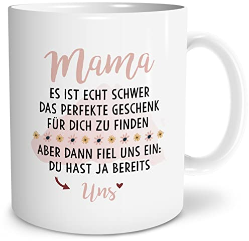 OWLBOOK® Mama Geschenk Tasse mit Spruch - Geschenke für Mama zum Geburtstag Muttertag als Geburtstagsgeschenk Muttertagsgeschenke | Motiv uns | Keramik 300 ml