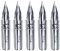 Faotup 5PCS 0.5MM Pen Nibs,1.39Inches Stainless Steel Pen Nibs,Calligraphy Nibs,Universal Fountain Pen Nib Replacement,Pen Nib Replacement,5PCS,Silver,0.5MM,1.39×0.23×0.1Inches