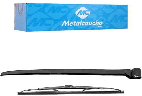 Metalcaucho 68236 Heckscheibenwischer + Arm Hinten 375mm Kompatibel mit AUDI A6 Avant 4F5, C6 A6 Allroad 4FH, C6 | 68236 Kompatibel mit A6 Allroad C6 (4FH),A6 C6 Avant (4F5)