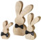 3 Stk Osterhasen Holzhasen braun Natur Holz Hasen 9-18cm Deko Ostern n591 Holzhase Set Osterdeko Mangoholz Herzen Dekohasen Osterhase Fliege schwarz weiss