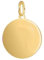 Colgante redondo de oro 585, placa de grabado de medallas, 14 K, oro amarillo auténtico para mujeres y niñas, Oro amarillo