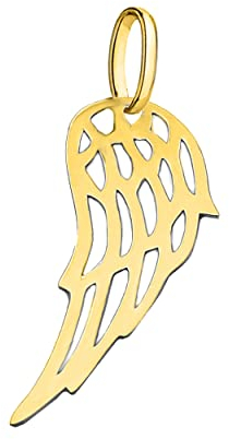 333 Gold Anhänger Engel Flügel 8K Gelbgold Schutzengel Charm Kettenanhänger