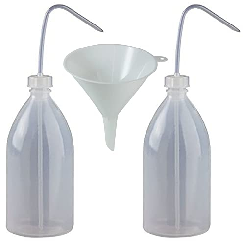 2 x Spritzflasche 1000 ml Laborflasche Waschflasche aus Kunststoff BPA frei - made in Germany - inkl. Einfülltrichter