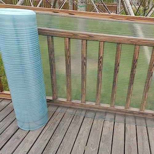 FENGSHOUU Polycarbonat Dachplatte,UV-beständigen Dachplatten Transparent Platten,Stoßsicheren Gewächshausplatte,Für Terrassen Balkon Fenster Carport,Leicht Zu Schneidende Biegung (WxL:1.5x4m)