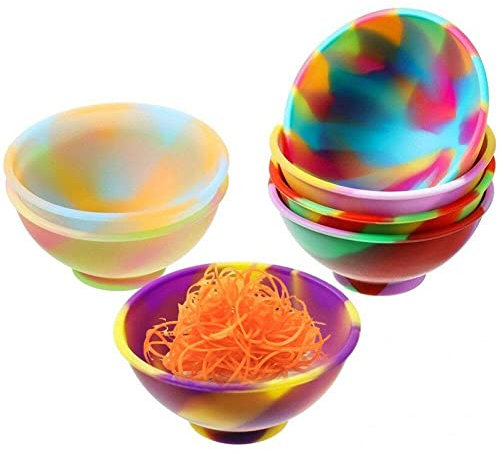 Ppmter 7 Pcs Mini Silicone Pinch Bowls, Prep and Serve Bowls, Reusable Snack Bowls Silicone Condiment Bowls for Sauce, Nuts, Candy, Fruits, Appetizer