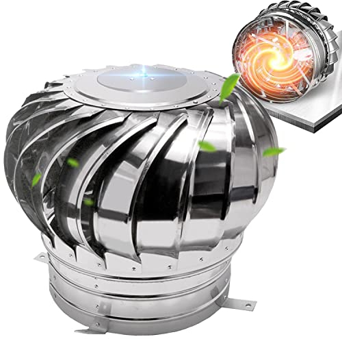 MBROS Lüftungsschlitze für Windkraftanlagen, Schornsteinhaube, Lüftungsrohr mit drehbarer Kappe, Edelstahl 304, wasserdicht, 15 cm, 20 cm, 35 cm, alterungsbeständig