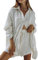 Sovoyontee Damen 2-Teiliges Langarm Loungewear Shorts Lounge Set Sweatsuit Lässiger Trainingsanzug Pyjama Sommer Weiß XL
