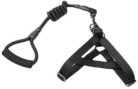 Hundeleine Brustgeschirre Große Hunde Kleine Hunde Leicht Mittelgroße Hunde Leine Hund Leder Verstellbar Hundegeschirr Kordelzug Einstellbar Je Nach Brustumfang des Haustieres (Black,L)