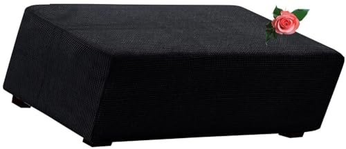 MeRcri Hockerbezug rechteckig Samt Jacquard Husse Überzug Bezug für Ottomane Fußbank Stretch bezug hocker Bezug für Ottomane (Color : #2, Size : 145x70-95cm)