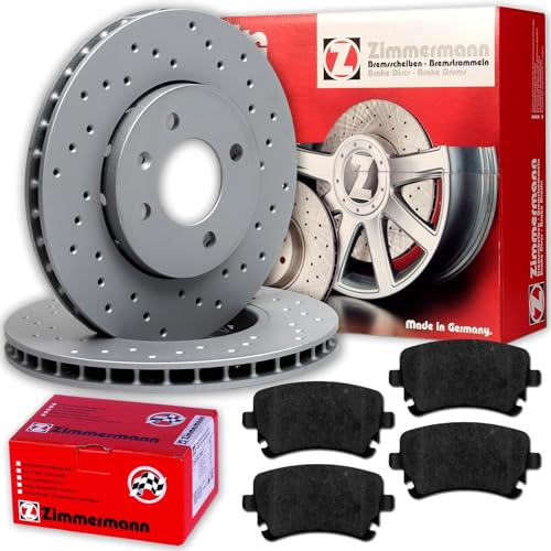 ZIMMERMANN Sport-Bremsscheiben + Beläge hinten für A6 C6 4F Limo Avant