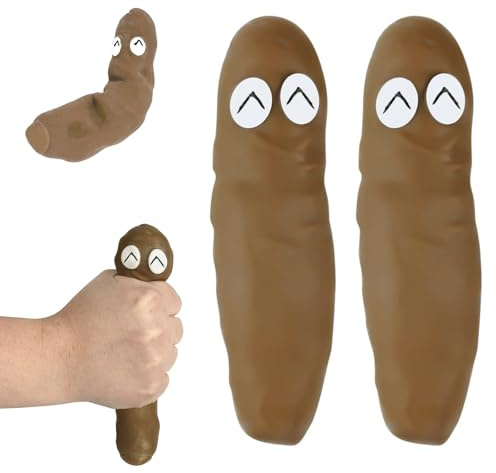 2 Stück Dehnbarer Fake-Kackhack Kackwurst zum Stressabbau,Poop Katapult Anti Stress Spielzeug Bälle Prank Kackhaufen,Gadgets Lustige Geschenke für Weihnachten Geburtstag Männer Teenager Jungs Kinder