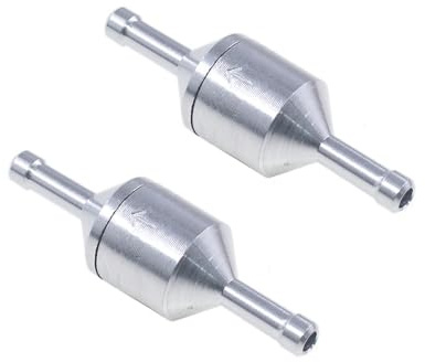 MiJunHD 2PCS 4mm One Way Aluminium Fuel Valve, Non Return Check Valve Suitable for Petrol Diesel Oil Water,for Car Carburettor Low Pressure Systems
