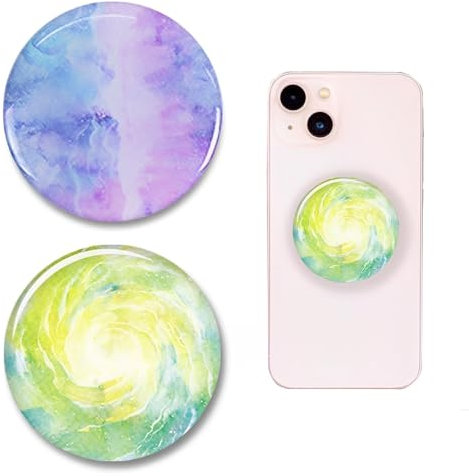 AOEVUIR 2 Pcs Handy-Ring-Griffhalter Premium-Halterung 360°-Drehung Sicherer Halt Täglicher Komfort für Smartphones und Tablets Klappbar und Versenkbar