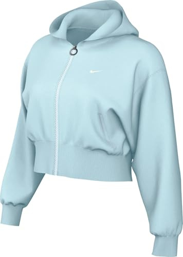 Nike Sportswear Chill Terry Weite French-Terry-Kapuzenjacke Für Damen, Glacier Blue/Sail, FN2415-474, M