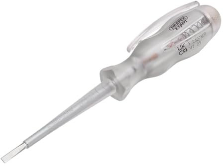Draper Expert 14057 VDE Mains Tester Screwdriver, 105-250V AC, 140mm