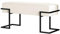 BETTSO - Sitzbank Flur - Bank mit Metall Gestell - 100x34cm - Polsterbank ohne Lehne, Garderobenbank - Sitzpolsterung aus weichem Samt - Pulverbeschichtet - Sitz Beige, Gestell Schwarz