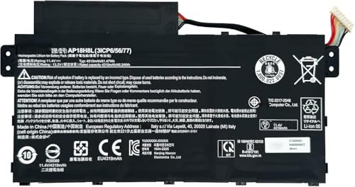 AP18H8L 3ICP6/56/77 Laptop Battery Replacement for Acer Aspire 5 A514-51G A515-53G A514-51 / Spin 3 SP314 SP314-53N SP314-53GN / TravelMate B1 B114-21 Series (11.4V 51.47Wh)