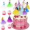 14 Pieces Princess Cake Toppers,Mix Princess Cake Decoration,Cute Cartoon Character Cake Decorations Set, Princesses Theme Party,Mix Birthday Party Food Cupcakes,For Kids Girls Baby Shower
