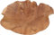 GURU SHOP Holzschale Blatt, Geschnitzte Obstschale, Holzteller - Blatt 35 cm, Braun, Schalen