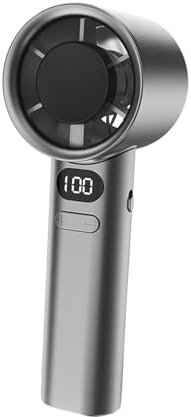 F Fityle Ventilador Personal de Hands con Pantalla Digital LED USB Versátil Versátil Portable para Mujeres Camping Men Sports Sports Summer, Gris