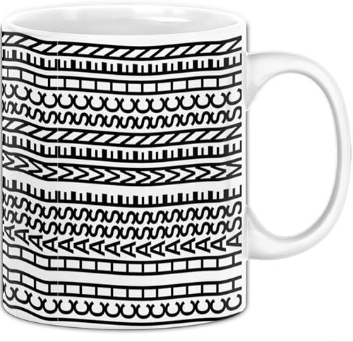 Ich Hasse Menschen Tasse Lustiges Geschenk Allover-Print Quer Lesen (Weiß)