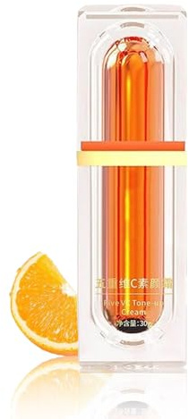 Vitamin C Make up Toncreme, Vitamin C Creme Gesicht, Fünf Vitamin-C-Toncreme, Feuchtigkeitsspendender Concealer für das Gesicht, VC Light Make up Gesichtscreme für Alle Hauttypen (1PC, 30G)