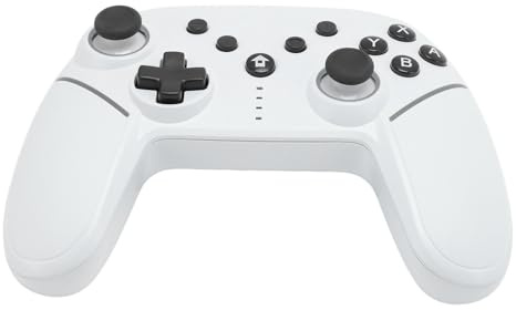 Controller di Gioco Wireless Bluetooth RGB con Funzione per IOS Gamepad Programmabile per Appassionati di Giochi - Batteria Agli Ioni di Litio Integrata da 1000 MAh (WHITE)
