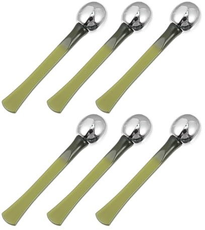 STAHAD 6 Stück Metall Augenmassagegerät mit Massagestab zur Augencreme Applikation Kompakt und Tragbar Augenringe und Entspannt Müde Augen für Make Up und Unterwegs