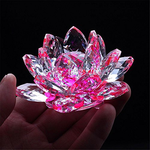 Cristal de quartz rose Cristal Lotus Fleur pierres naturelles et minéraux Feng shui Cristaux de sphère de fleurs Pour les souvenirs de mariage 80mm