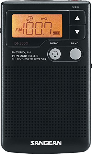 Sangean Pocket - Radio (Portátil, Digital, Negro)