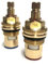 Tap Magician - Cartucce di ricambio compatibili con filtri per rubinetti Brita Torlan a 3 uscite, Brass, Pair (Hot & Cold Only)