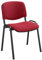 Nowy Styl Group Stapelstuhl ISO Basic, ergonomisch geformt, stapelbar, ohne Armlehnen, Gestell: schwarz, Bordeaux