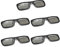 Othmro Gafas polarizadas 3D con clip, 5 unidades, marco de plástico negro, lente de resina, lente gris, gafas 3D para cine