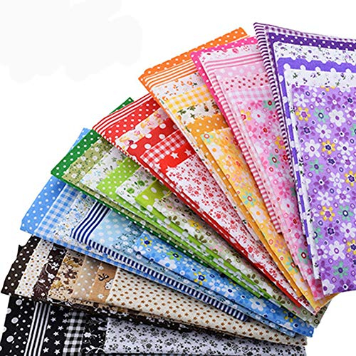 Egurs 56 Stück 15 x 15 cm Stoffreste Paket aus 100% Baumwoll,Stoffe Bündeln Patchwork,8 Serie
