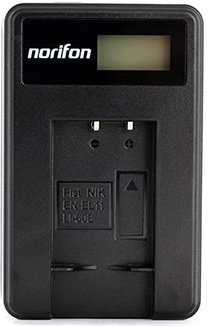 Norifon LI-60B LCD USB Camera Charger for Olympus FE-370 and More, 4.2V Output