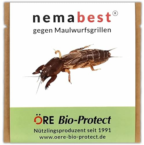 nemabest® SC Nematoden für 20m² (10 Mio.) gegen Maulwurfsgrillen/Werren im Rasen, Gemüse, Kartoffeln oder Kräutern
