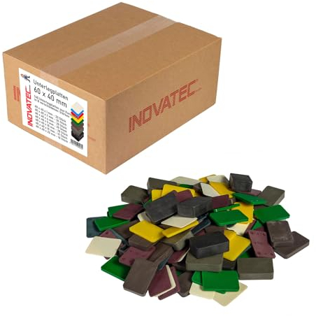 INOVATEC 140 x Kunststoff Unterlegplatten 60 x 40 x 1-20 mm Mix Montage Abstandhalter Distanzklotz