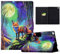 Coque pour iPad 6ème/5ème Génération 9.7 2018/2017, Multi-Angle Support Etui à Rabat Housse de Protection Motif de Couleur avec Veille/Réveil Auto pour iPad 6/5 / iPad Air 2 / Air 1, Fox de Lune