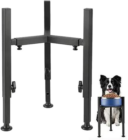 Dog Bowl Stand - Metal Raised Dog Bowl Stand | Adjustable Elevated Dog Bowl Stand | Elevated Food And Water Stand for Improved Feeding Comfort Use To Raise Pet Food Bowls, Elevated Food Stand
