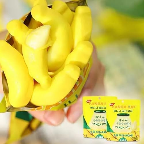 Mango banana peel gummies, peelable candy, gummies, fruit juice soft candy, 50% juice content, sweet and sour grape candies, candied fruits, wedding candy, dessert, sweets (Banana flavor,1 bag)