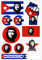 Daged Che Guevara Aufkleber Karte 10 Stück - PKW Auto Motorrad Biker Flagge Fahne Vinyl AK