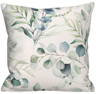 Pad Kissenhülle Fell Blätter-Leinen-Kissenbezug, Innendekoration, Kissen, Sofakissen, Outdoor-Kissenbezüge Große Kissen Für Couch Bezug (White, One Size)