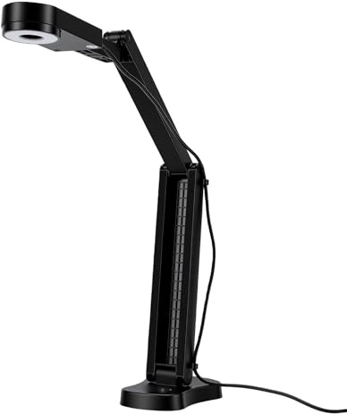 Zhjvihx USB-dokumentkamera 4K 8MP, AI Dual Mics 3-nivå LED-ljusbild Inverterad Vikbar för A3-dokument, Live Demo, Online Teaching för, för OS X, för OS
