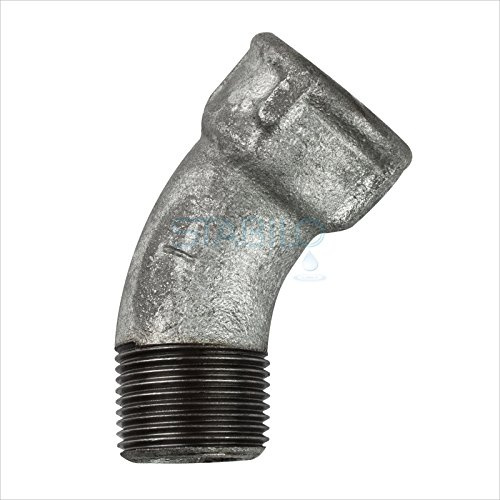 Stabilo-Sanitaer Rohrbogen 1 1/2 Zoll DN40 lang IG/AG Bogen Temperguss Fitting Gewindefitting Tempergussfitting Rohrfitting