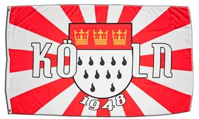 Flaggenfritze Fahne/Flagge Köln 1948 + gratis Sticker