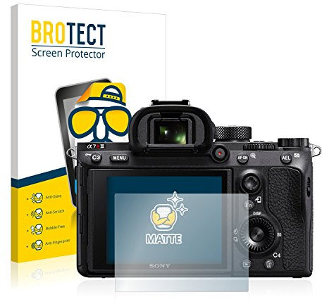 BROTECT Entspiegelungs-Schutzfolie für Sony Alpha 7R III (2 Stück) Matte Displayschutz-Folie, Anti-Reflex, Anti-Fingerprint